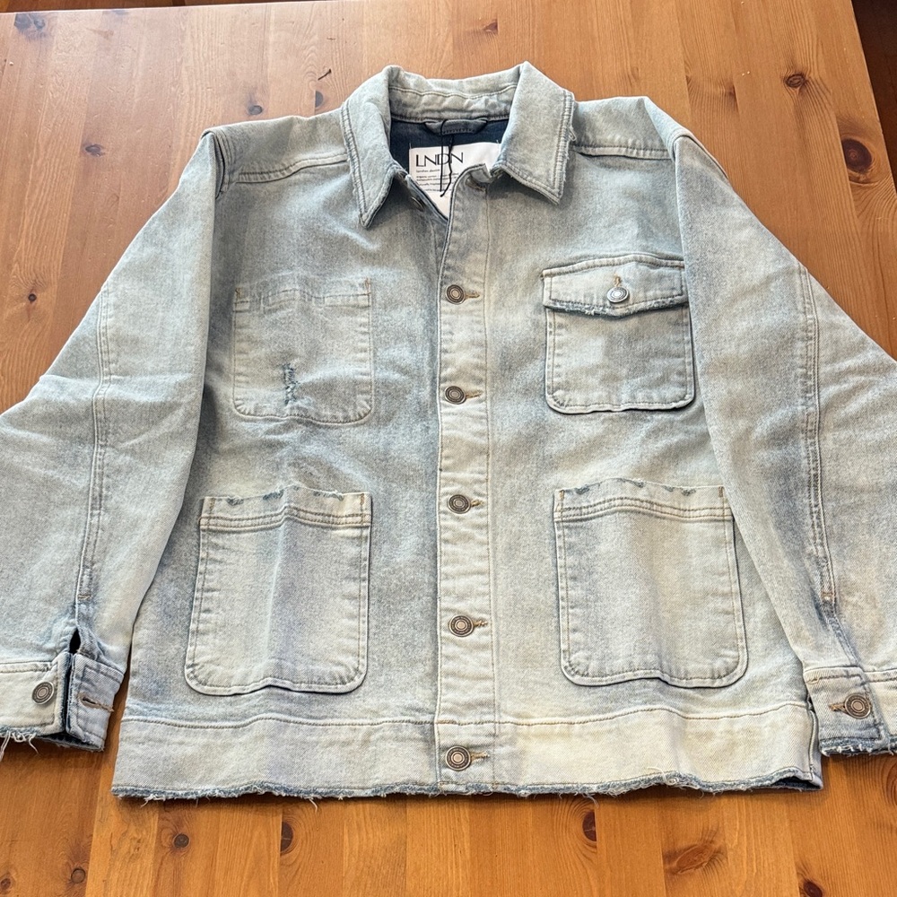 NWT! LNDN London Denim Blue Jacket Size M